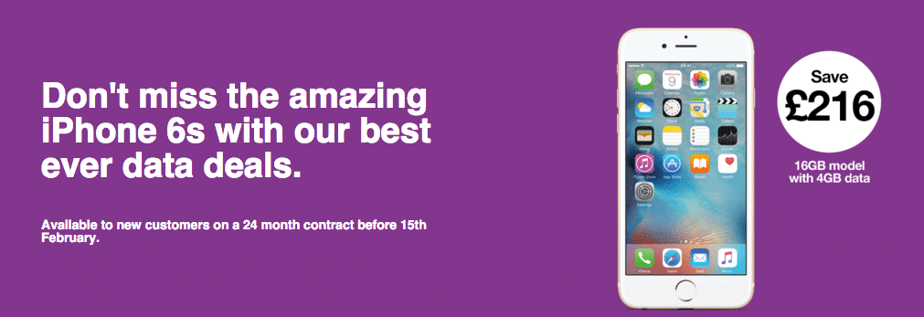 Ends Tonight: Save £216 on iPhone 6S on Three